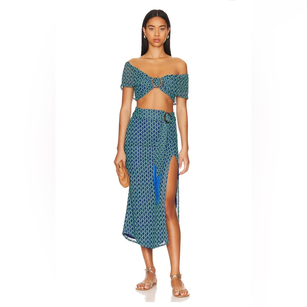 x Revolve House of Harlow Didier Top and Bottom Set in Blue Multi